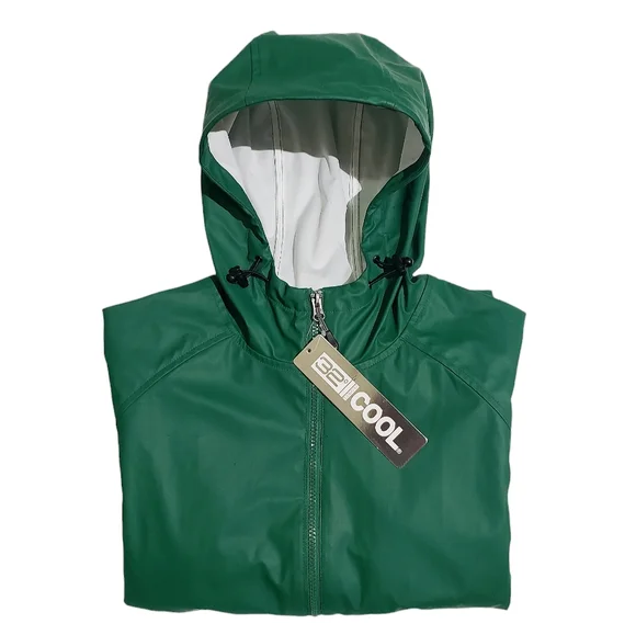 32 Degrees Womens Waterproof Rain Anorak Hooded Jacket Hunter Green Large NWT - Picture 6 of 8